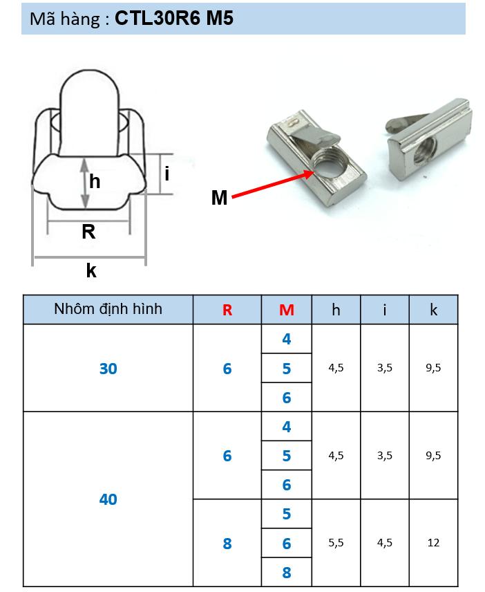 Con trượt lẫy nhôm định hình