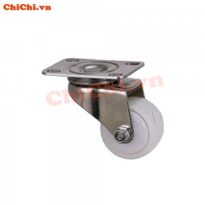 Bánh xe Inox IXR 40 PP nhựa trắng Quay